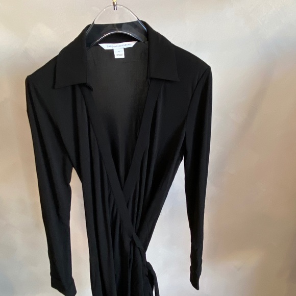 Diane Von Furstenberg Black Wrap Dress - Picture 3 of 10